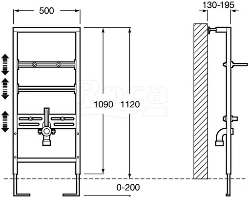 Инсталляция для раковины Roca Duplo 890093000