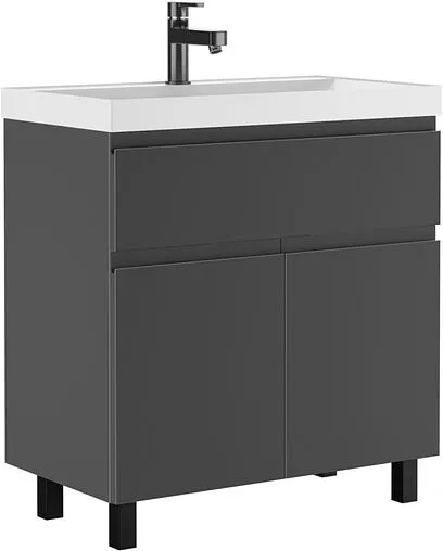 Тумба под умывальник напольный Домино Graffo 80 графит DGr2415T