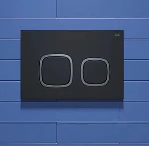 Клавиша смыва для унитаза IDDIS Unifix UNI04BCi77 кнопки/хром, рамка/черный матовый, 3