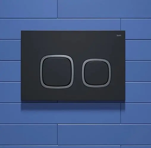 Клавиша смыва для унитаза IDDIS Unifix UNI04BCi77 кнопки/хром, рамка/черный матовый