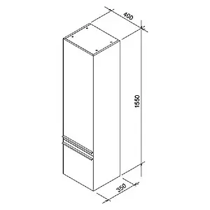 Шкаф-пенал подвесной Ravak Clear 40 L белый X000000761 Шкаф-пенал подвесной Ravak Clear 40 L белый X000000761, 2