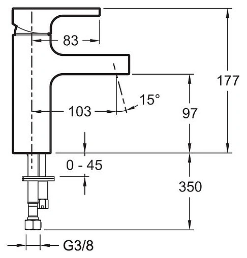 Смеситель для раковины Jacob Delafon Strayt хром E98339-CP