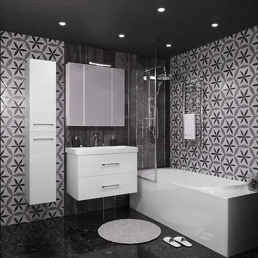 Тумба под умывальник подвесной Opadiris Арабеско 80 белый 00-00005553