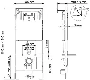 Инсталляция для подвесного унитаза Set 4 в 1 BERGES Novum 525 040250 с кнопкой белый глянцевый Инсталляция для подвесного унитаза Set 4 в 1 BERGES Novum 525 040250 с кнопкой белый глянцевый, 2
