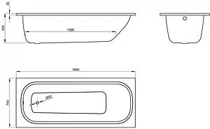 Ванна стальная Bette Classic 180х75 белый 1272-000 Ванна стальная Bette Classic 180х75 белый 1272-000, 2