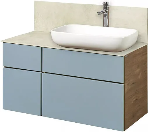 Тумба-умывальник подвесная Aquaton Мишель 100 фьорд/дуб рустикальный 1A2773K1MIX30