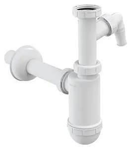 Сифон бутылочный для раковины AlcaPlast белый A430P, 1