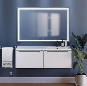 Зеркало с подсветкой Uperwood Tanos 120x70 с подогревом белый/серебро 291020273 Зеркало с подсветкой Uperwood Tanos 120x70 с подогревом белый/серебро 291020273, 3