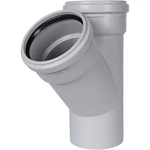 Тройник внутренний бесшумный D=110x110мм Угол 45° Stout SKB-0015-111145, 1