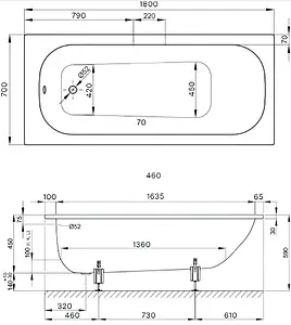 Ванна стальная Bette Classic 180х70 белый 1271-000 Ванна стальная Bette Classic 180х70 белый 1271-000, 2