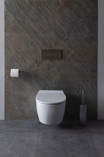 Унитаз подвесной безободковый с функцией биде и встроенным смесителем Allen Brau Fantasy белый 4.11HC1.20