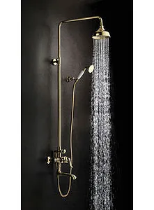 Душевая система со смесителем для ванны Lemark Brava золото/белый LM4762G Душевая система со смесителем для ванны Lemark Brava золото/белый LM4762G, 3