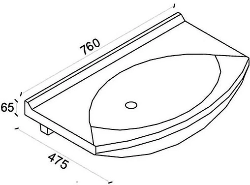 Раковина Dreja Лагуна 75 белый 00175447