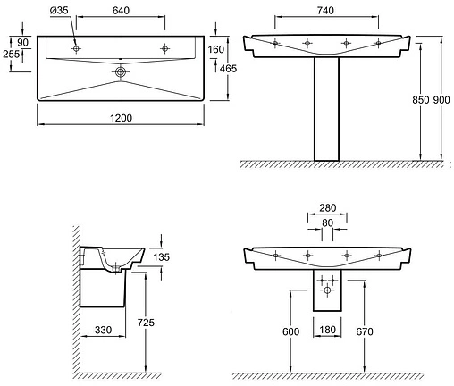 Раковина Jacob Delafon Reve 120 белый E4824-00