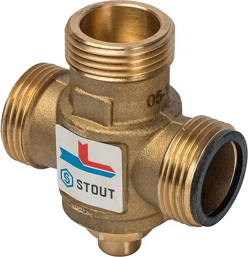 Трехходовой термостатический антиконденсационный клапан 1&quot; Kvs 3.2 Stout SVM-0050-327007