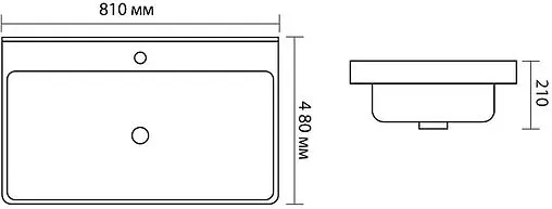Раковина Aquanet Ирис 80 белый 00301805
