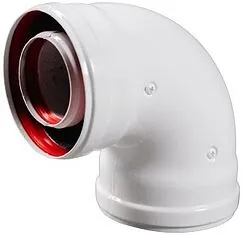 Колено для дымохода Ø 60/100мм ∠ 90° (Al) Baxi MT71410151