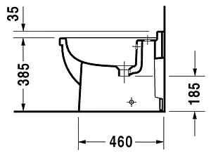 Биде напольное Duravit Starck 3 белый 2230100000 Биде напольное Duravit Starck 3 белый 2230100000, 2