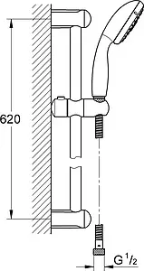 Душевая стойка Grohe Tempesta New 100 IV хром 27795001, 2