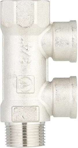 Коллектор распределительный проходной 2 отвода ¾&quot;в/н x ½&quot;в Valtec VTc.550.N.0502