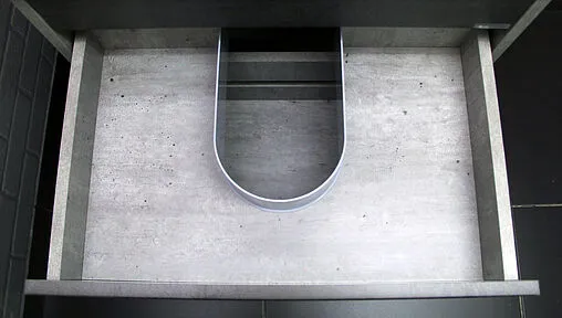 Тумба-умывальник подвесная Домино Loft 60 бетон DL5601T+4670142930044