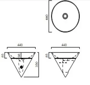 Раковина Kerama Marazzi Cono 44 белый CO.wb.44 Раковина Kerama Marazzi Cono 44 белый CO.wb.44, 2