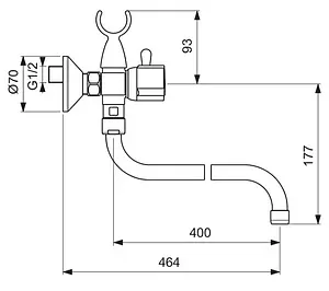 Смеситель для ванны с длинным изливом Vidima Eco хром BA164AA, 2