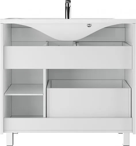 Тумба-умывальник напольная Домино Cube 90 белый DC5005T+4627173210126