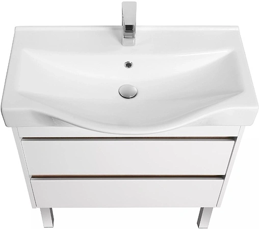 Тумба под умывальник Aquaton Нортон 80 белый глянец 1A248901NT010