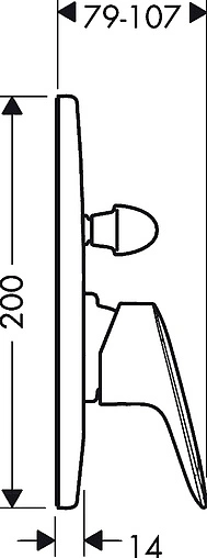 Смеситель для ванны скрытого монтажа Hansgrohe Logis хром 71406000