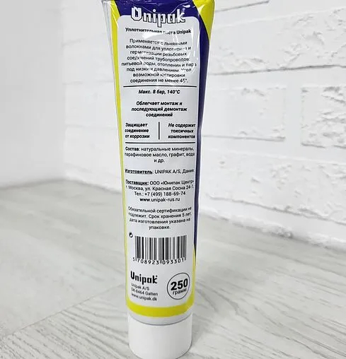 Паста уплотнительная 250г Unipak 5000025 Паста уплотнительная 250г Unipak 5000025