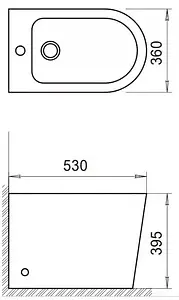 Биде напольное BelBagno Flay-R белый BB1003B, 2