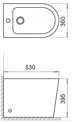 Биде напольное BelBagno Flay-R белый BB1003B