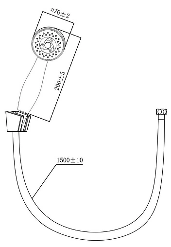 Душевой набор Gross Aqua хром GA3713+GA603+GA008