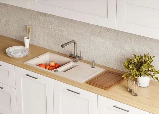 Мойка кухонная Omoikiri Sakaime 86-2-BE ваниль 4993118