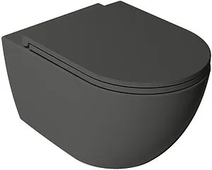 Унитаз подвесной безободковый ISVEA Vea Rondo антрацит 10VA02002SV-2C, 1