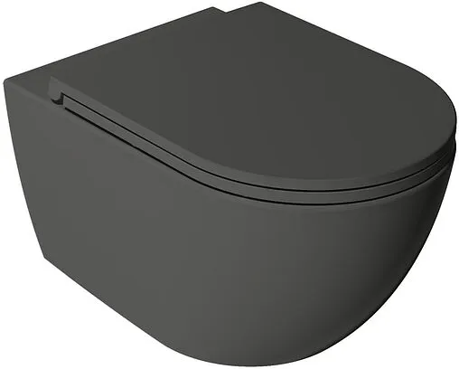 Унитаз подвесной безободковый ISVEA Vea Rondo антрацит 10VA02002SV-2C