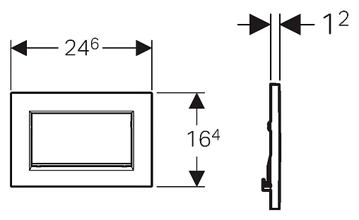 Клавиша смыва для унитаза Geberit Sigma 30 115.893.KJ.1 кнопка/белый глянцевый, полоска/хром глянцевый