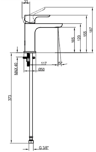 Смеситель для раковины Villeroy&amp;Boch O.novo хром TVW10410511061
