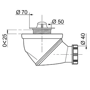 Сифон для душевого поддона Wirquin Bonde James хром 30717979, 2