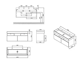 Тумба под умывальник подвесная Ravak SD Natural 120 белый X000001053 Тумба под умывальник подвесная Ravak SD Natural 120 белый X000001053, 2