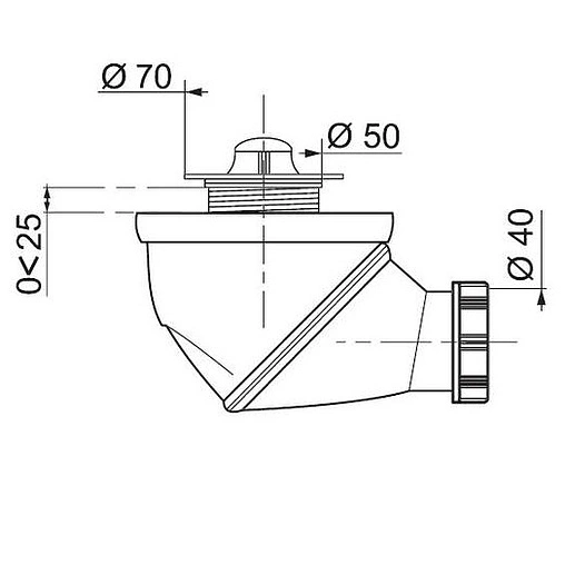 Сифон для душевого поддона Wirquin Bonde James хром 30717979