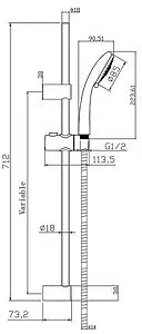 Комплект для ванны 3 в 1 Cersanit Nature хром 64514 Комплект для ванны 3 в 1 Cersanit Nature хром 64514, 4