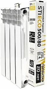 Радиатор алюминиевый 4 секции STI ECO RUS AL 500/80 Радиатор алюминиевый 4 секции STI ECO RUS AL 500/80, 3
