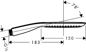 Лейка ручного душа Hansgrohe PuraVida 120 1jet EcoSmart белый/хром 28568400 Лейка ручного душа Hansgrohe PuraVida 120 1jet EcoSmart белый/хром 28568400, 2