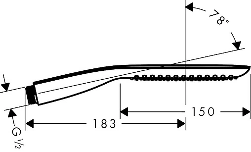 Лейка ручного душа Hansgrohe PuraVida 120 1jet EcoSmart белый/хром 28568400