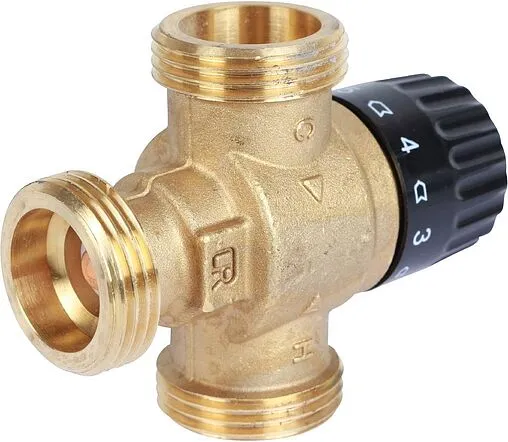 Трехходовой термостатический смесительный клапан 1&quot; +30...+65°С Kvs 1.8 Stout SVM-0125-186525