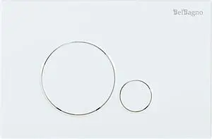 Комплект 5 в 1 BelBagno Amanda BB051CHR/BB051SC/BB002-80/BB014-SR-BIANCO с кнопкой белый глянцевый, 5