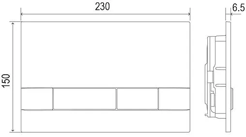 Клавиша смыва для унитаза Lemark Bit 9803007 хром матовый