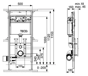 Инсталляция для подвесного унитаза TECElux 200 9600200 Инсталляция для подвесного унитаза TECElux 200 9600200, 2
